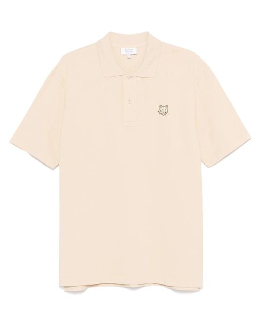Maison Kitsuné Poloshirt Met Bold Fox Head-Patch in het Blue voor heren