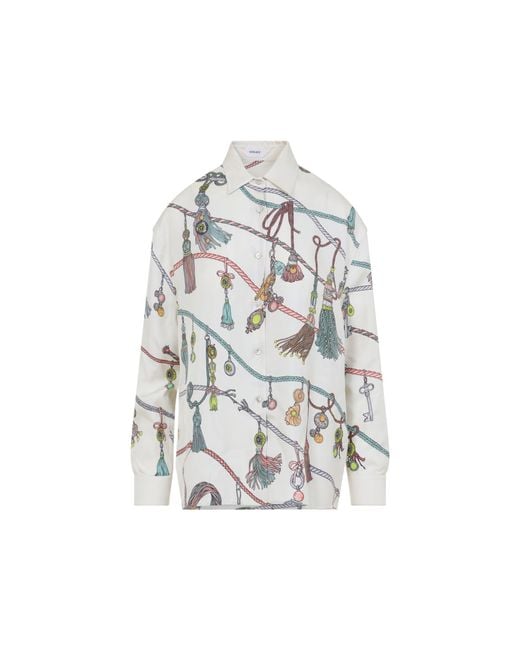 Versace White Silk Shirt
