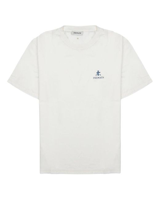 Premiata White T Shirt Con Logo