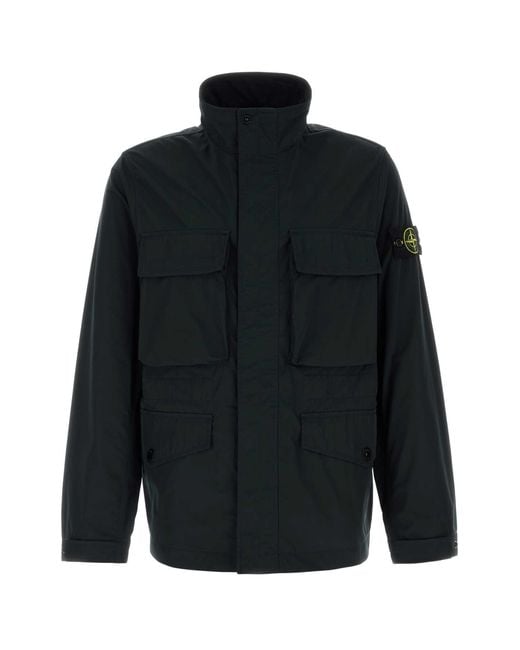 Stone Island Black Polyester Jacket