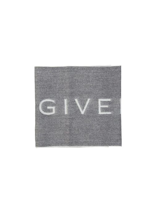 Bufanda de logotipo de lana de Givenchy de hombre de color Gray