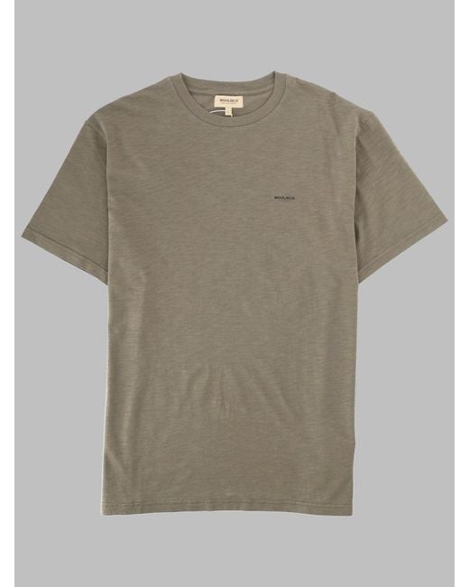 Woolrich Gray T Shirt Con Logo