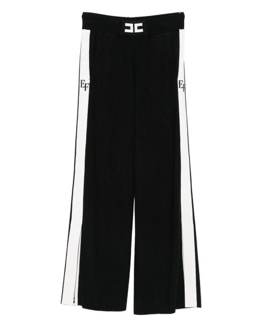 Elisabetta Franchi Broek Met Logo in het Black