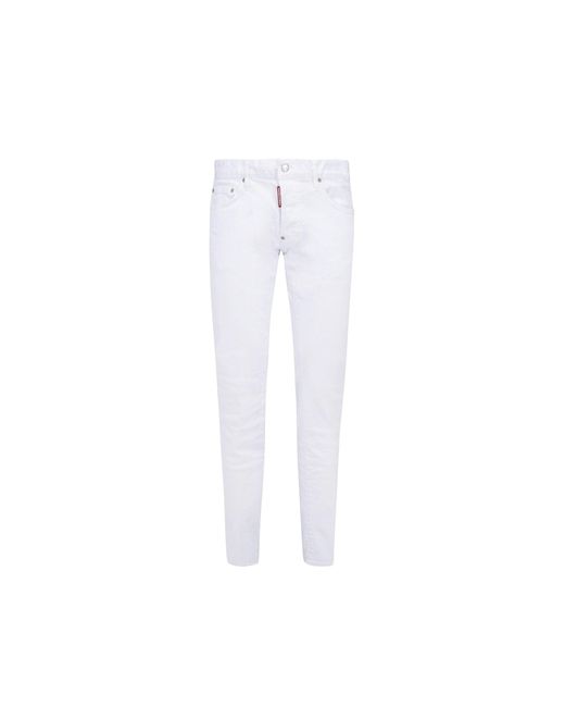 DSquared² White Dsuared2 Bull Skinny Jeans for men