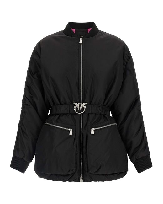 Pinko Black 'Bacon' Bomber Jacket
