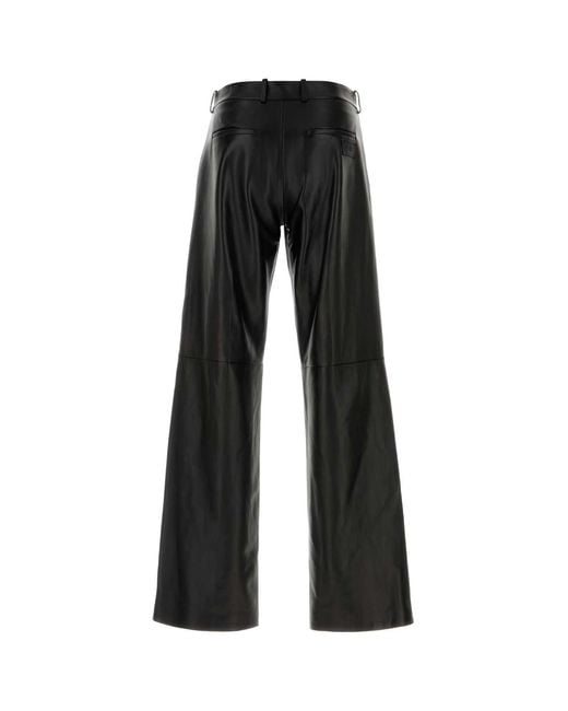 Fendi Black Nappa Leather Pant for men