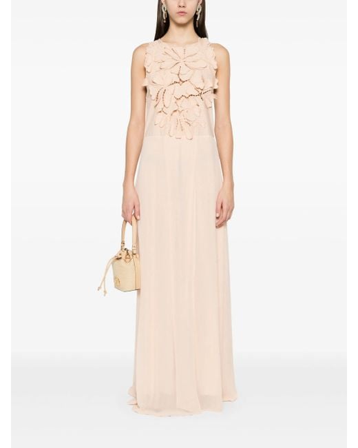 Forte_forte Black "En Fleur" Embroidery Popline And Georgette Dress Clothing