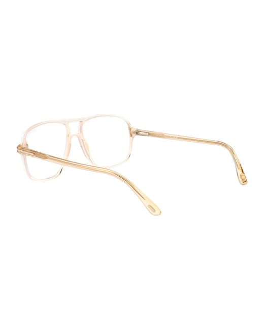 Tom Ford Multicolor Marrone Chiaro Acetate Optical Glasses for men