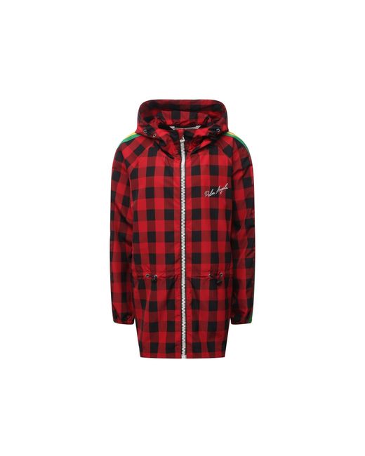 Palm Angels Gestreepte Windbreaker Jas in het Red voor heren