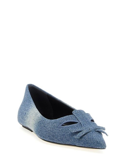 Marc Jacobs Blue 'The Denim Kat' Ballet Flats
