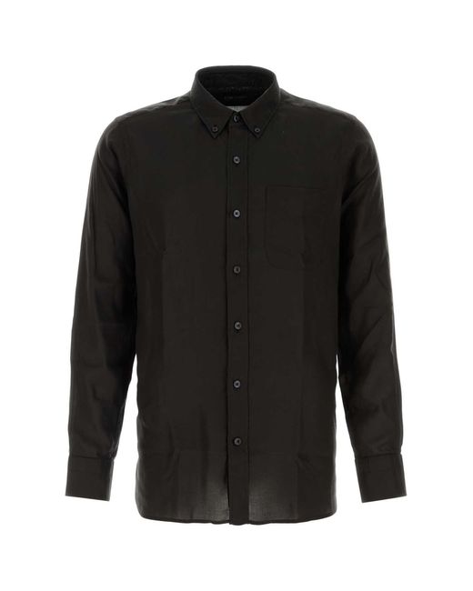 Tom Ford Black Light Fluid Fine Gabardine Slim Fit Shirt for men