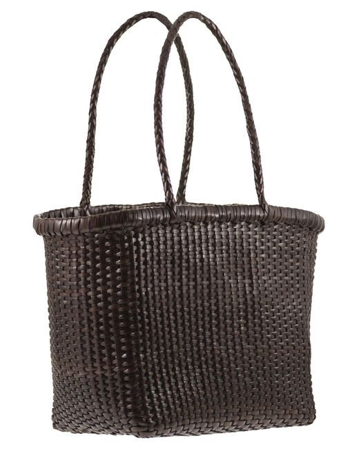 Dragon Black Weave Braided Leather Bag S