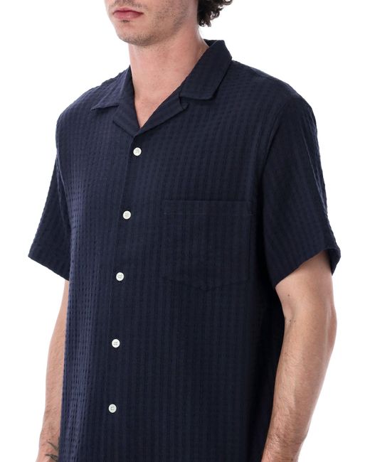 Portuguese Flannel Blue Mondego Seersucker Shirt
