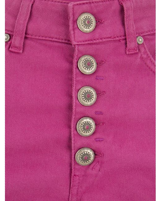 Dondup Pink Koons Loose Fit Fleece Trousers