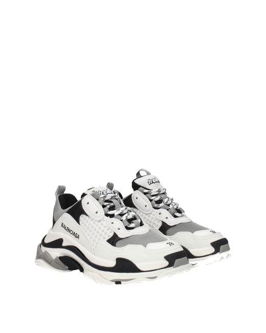 Balenciaga White Triple S Metallic Sneaker for men