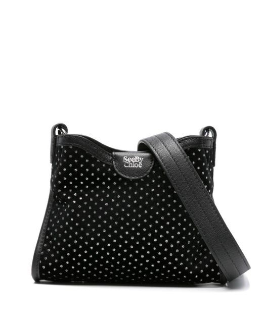 See By Chloé Black Umhängetasche Mit Glitzer