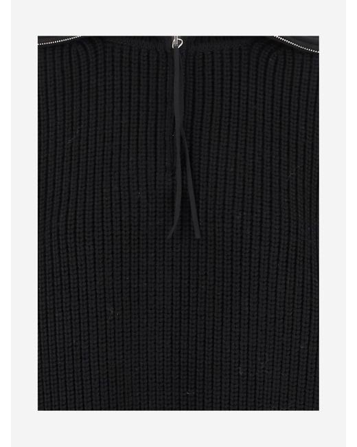 Carven Wollen Ritssluiting Op De Trui in het Black