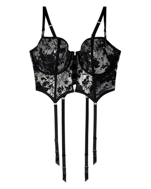 Diesel X Fenty By Rihanna Black C-fishnet-bustier