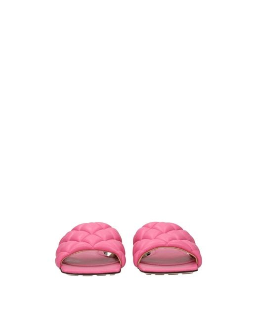 Bottega Veneta Pink Sandals And Clogs Leather/Azalea