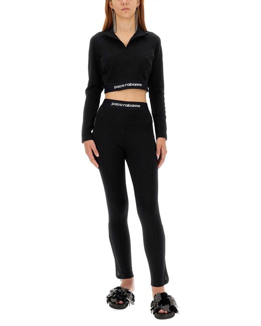 Rabanne Black Pants With Logo
