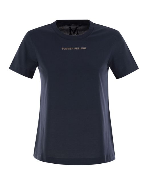 Max Mara Lusso T -shirt Met Korte Mouwen in het Blue