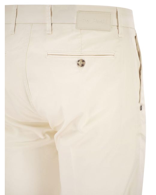 Re-hash White Tapered Fit Stretch Cotton And Lyocell Chinos