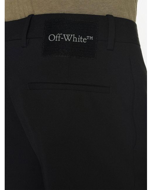 Off-White c/o Virgil Abloh Black Wool Skinny Trousers for men
