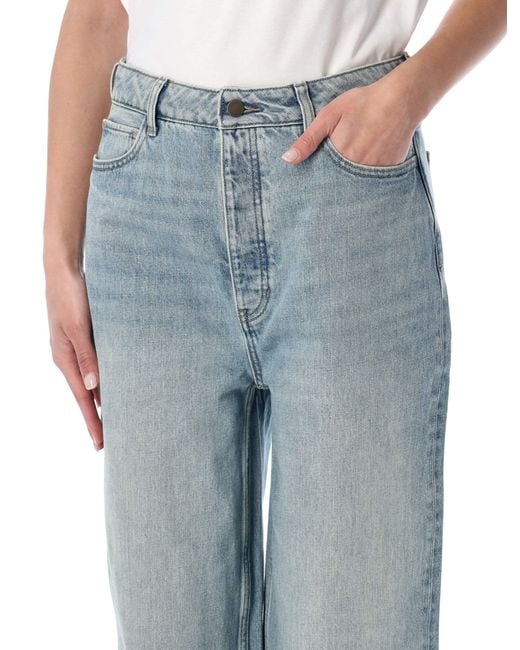 Essentials x Fear Of God Blue Classic Essential High-Waisted Jeans
