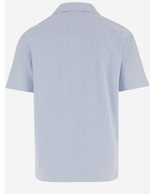 Vince Blue Stretch Cotton Shirt