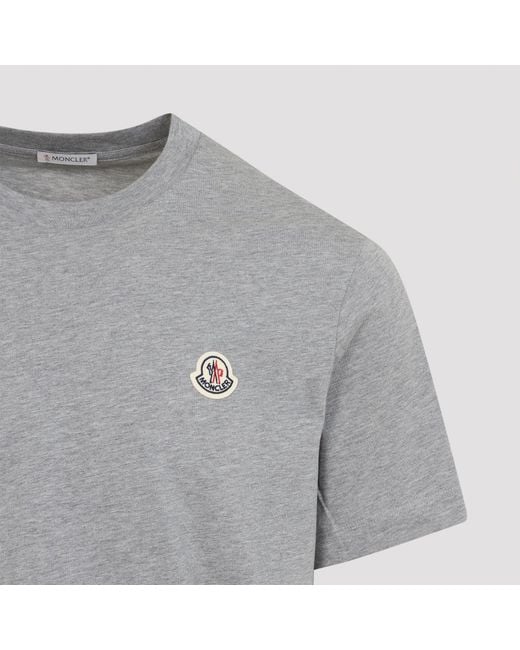 Moncler Gray Short Sleeves T Shirt