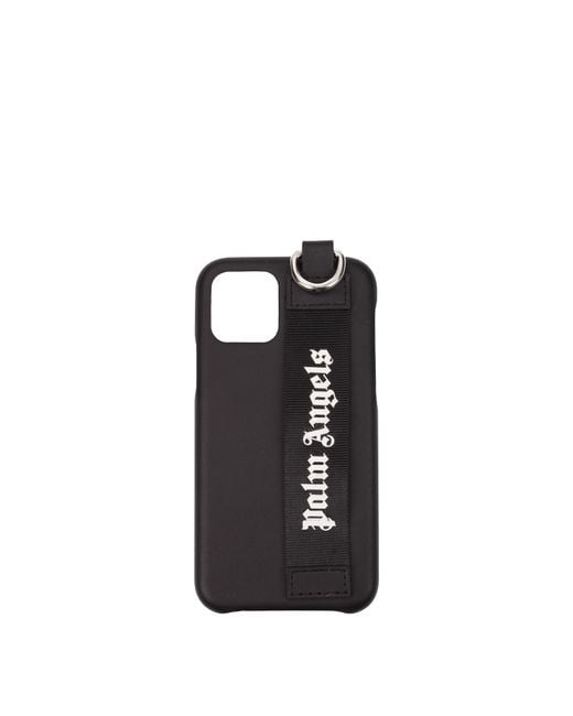 Palm Angels Black Porta Iphone Iphone 11 Pro Uomo Poliuretano Nero