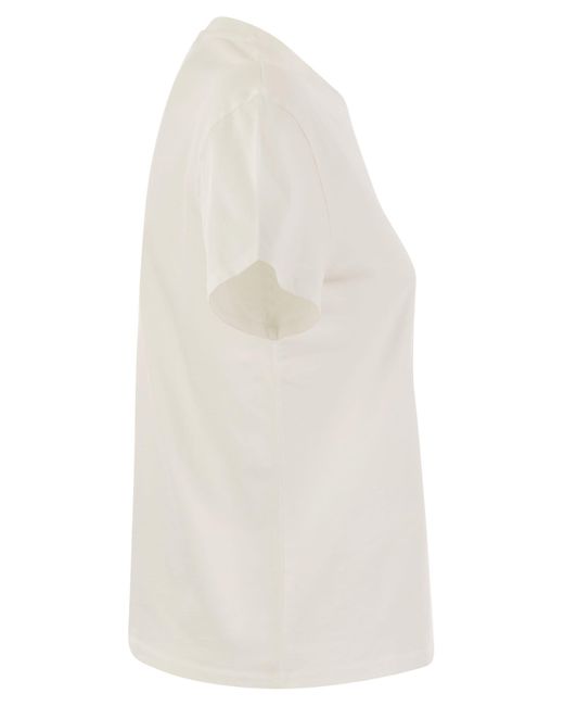 Mc2 Saint Barth Emilie T -shirt Met Borduurwerk Op De Borst in het White