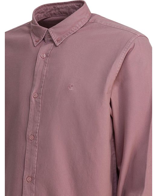 Carhartt Pink /S Bolton" Shirt for men