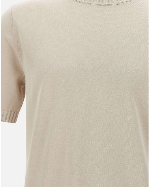 Eleventy Ecru Baumwolle Reguläre Passform T-Shirt in White für Herren