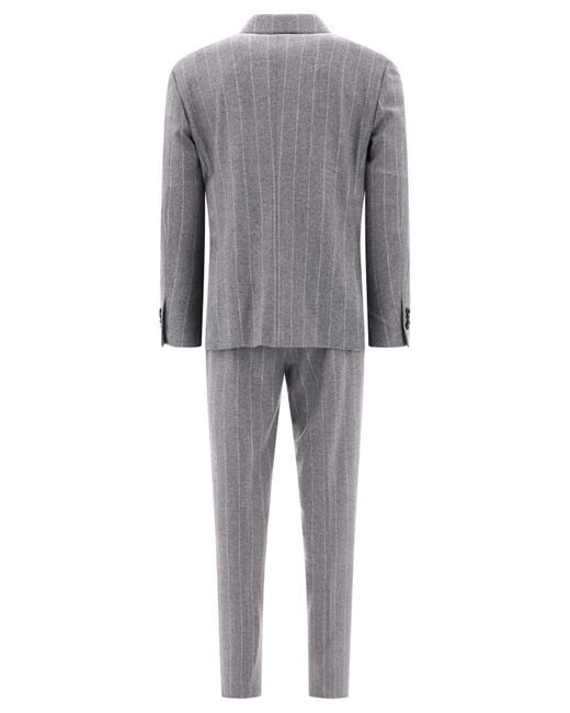 Costume à fines rayures Lardini pour homme en coloris Gray