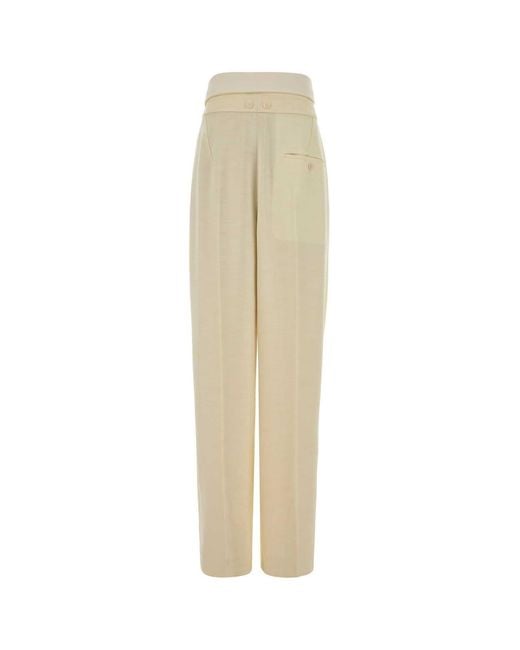 Carven White Tr419-Orchid Trousers