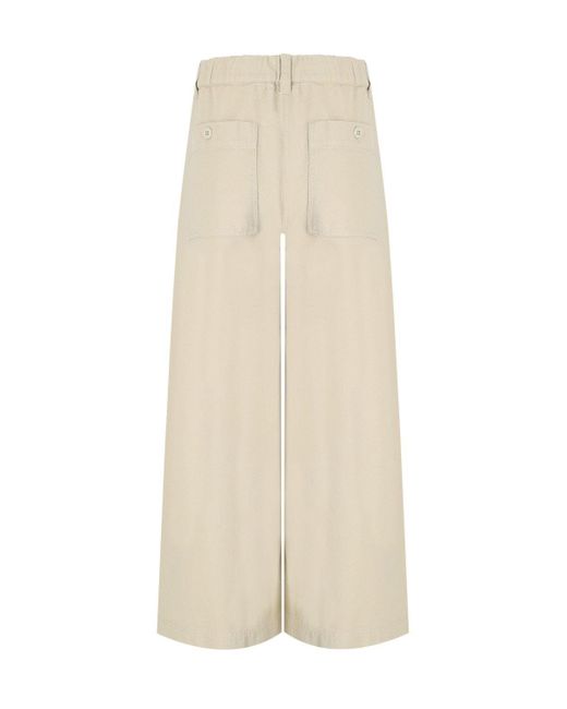 Weekend by Maxmara White Disco Sabbia Wide Leg Jeans