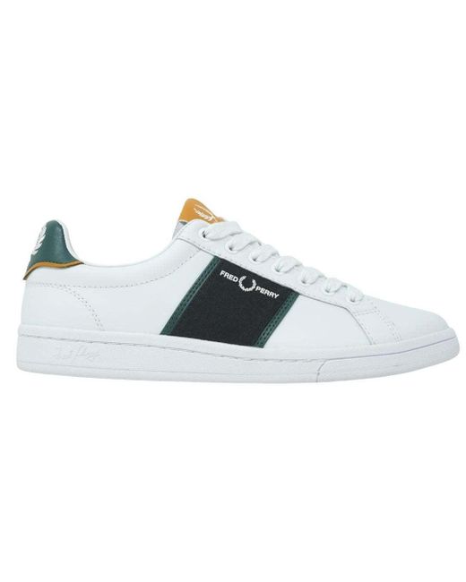 Fred Perry B721 Leather Canvas White 