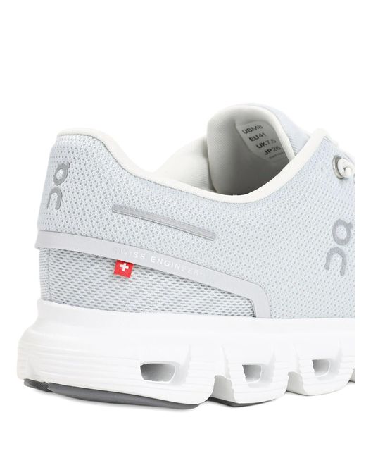 On Shoes White Beim Ausführen von Cloud 6