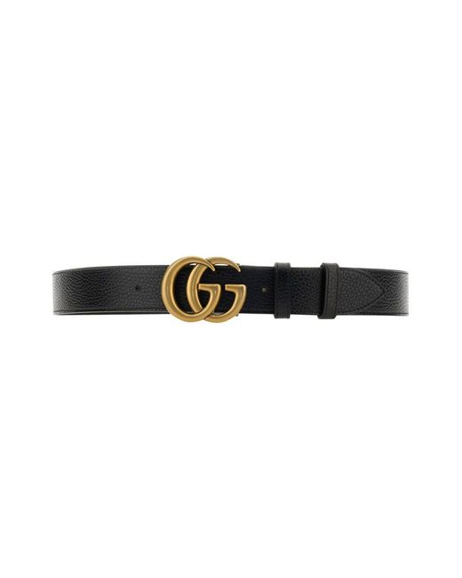 Gucci White Reversible Belt With Double G Buckle for men