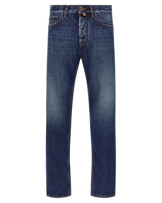 Jacob Cohen Blue 'Cropped Tapered' Jeans for men