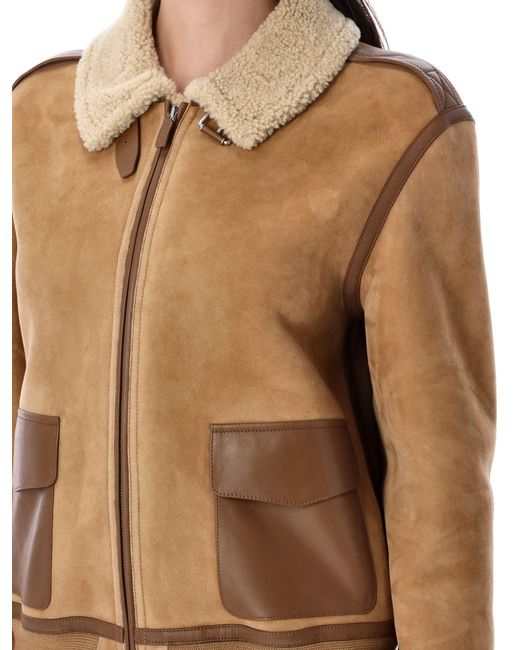 Ralph Lauren Blue Morrison Shearling Jacket