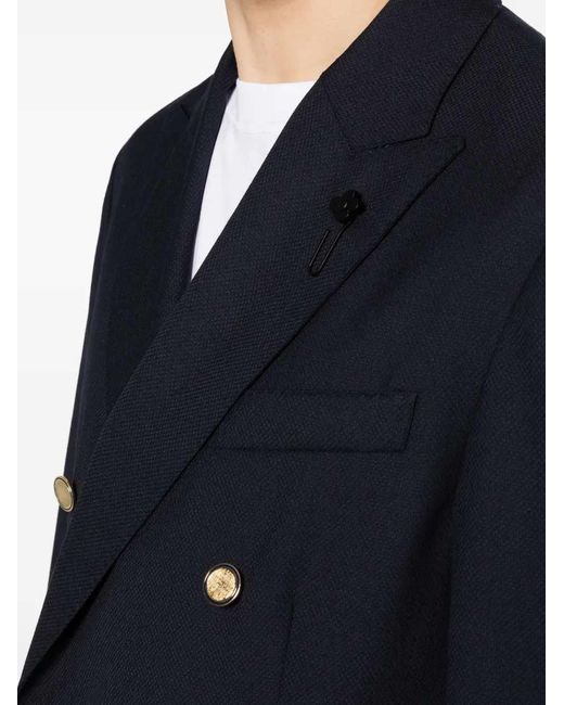 Lardini Blue Tone Double-Breasted Blazer for men