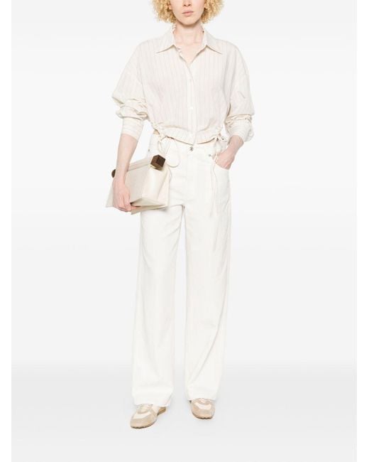 Seven7 White Linen Trousers