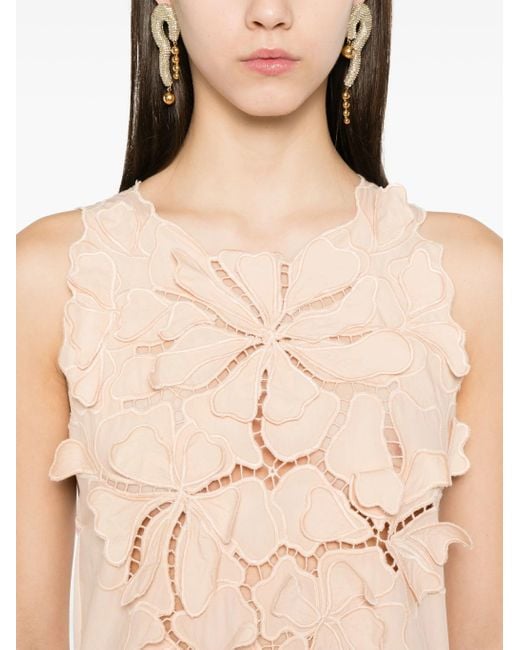 Forte_forte Black "En Fleur" Embroidery Popline And Georgette Dress Clothing