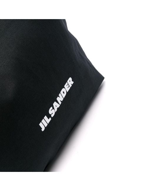 Logo Print Tot Sac Jil Sander en coloris Black