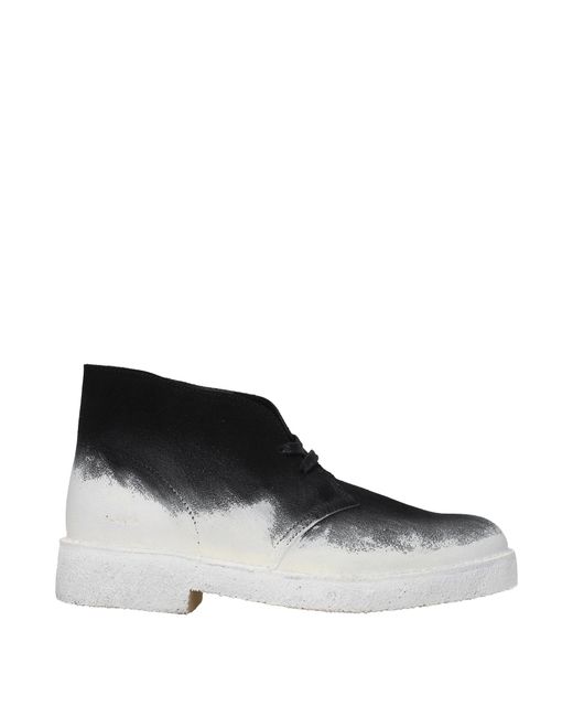 Clarks Black Stivaletti Uomo Camoscio Nero/Gesso for men