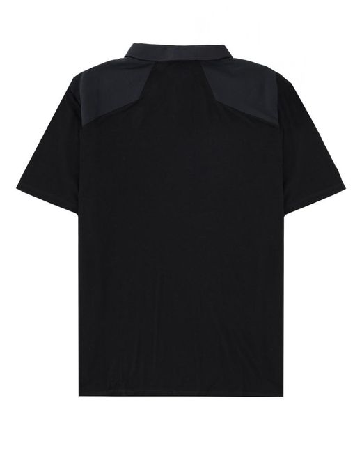 Veilance Black Polo Con Zip for men