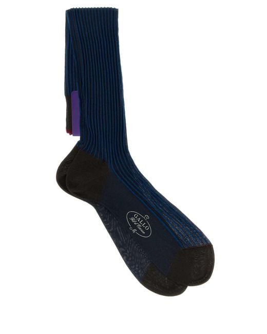 Gallo Blue Calza Mezza Alzetta for men