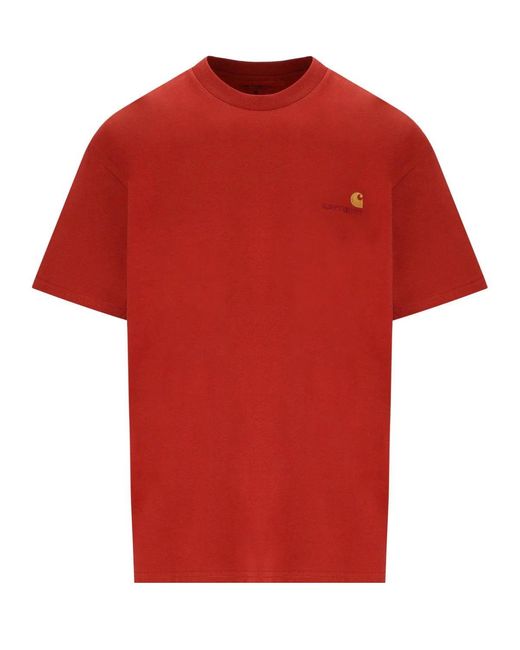 Carhartt Red S/S American Script Oxide T Shirt
